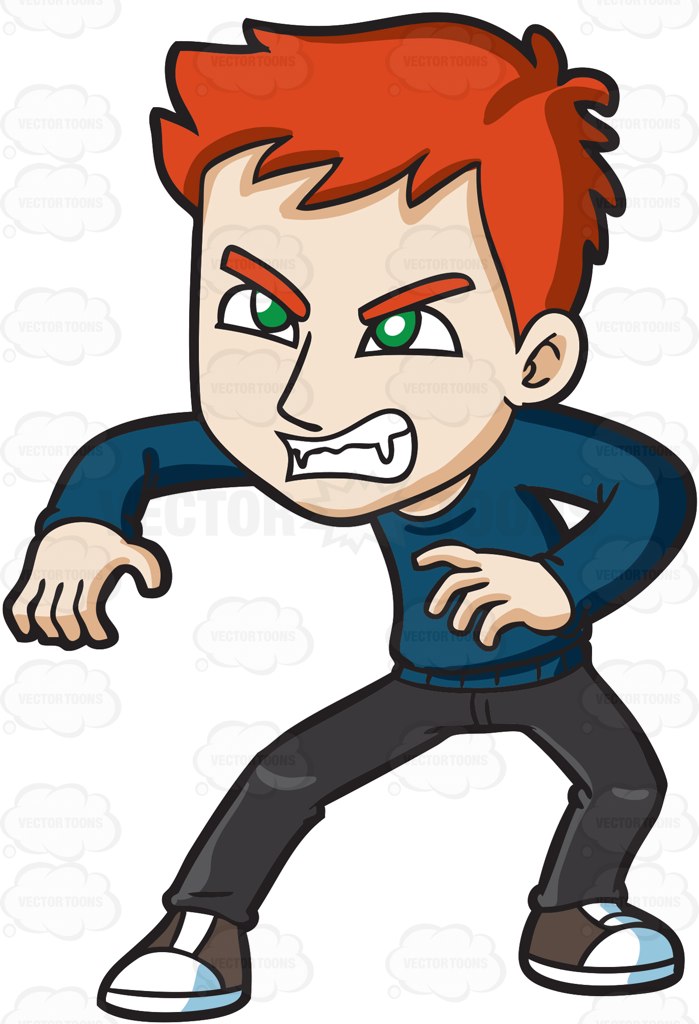 699x1024 An Angry Teen Vampire Cartoon Clipart