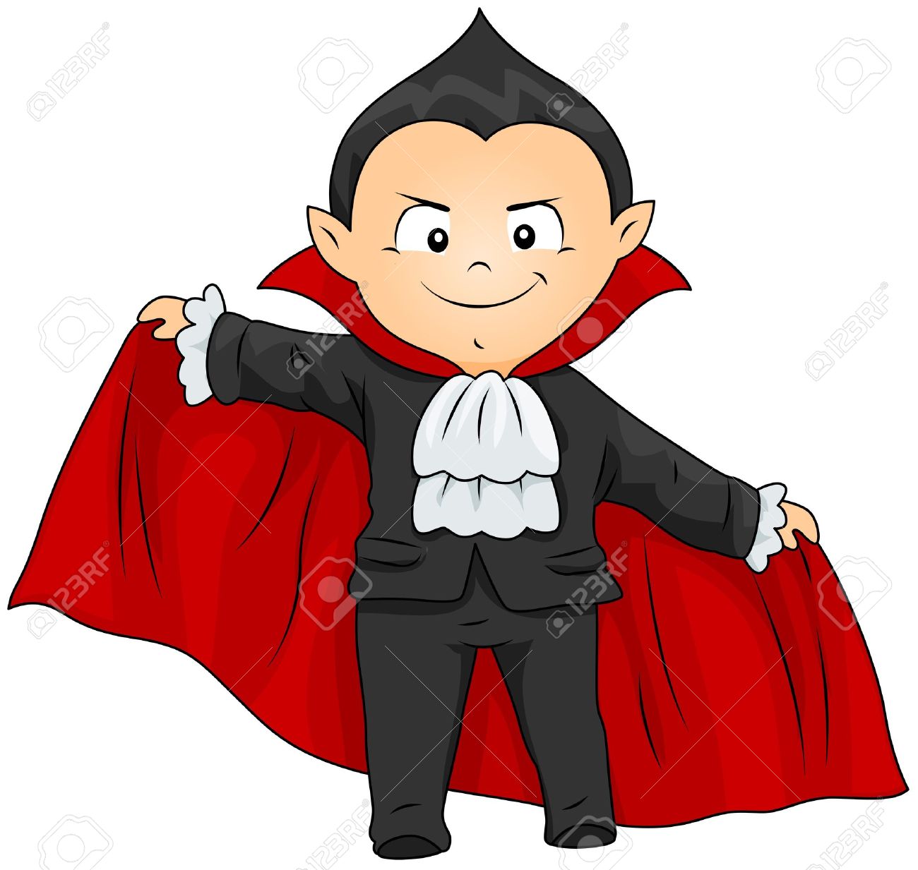 1300x1233 Of A Boy In A Vampire Costume Stock Cartoon Vampire Clipart Id