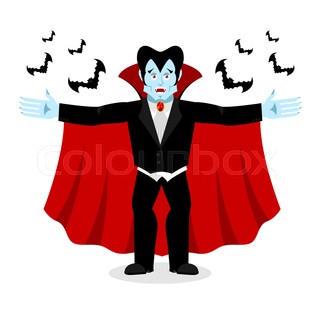 320x320 Cartoon Dracula Bat Vector. Charming Bat Vampire. Cartoon Dracula