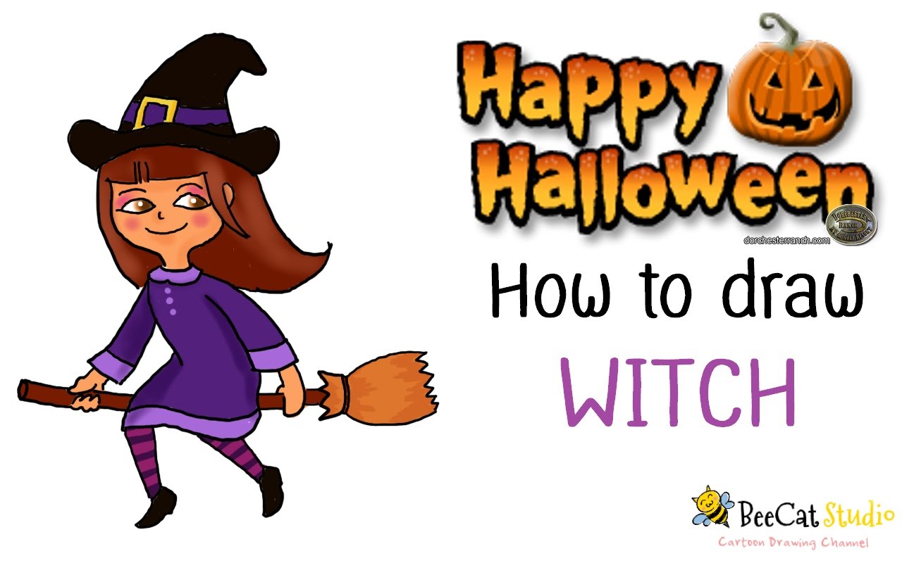 1280x800 How To Draw A Cartoon Witch
