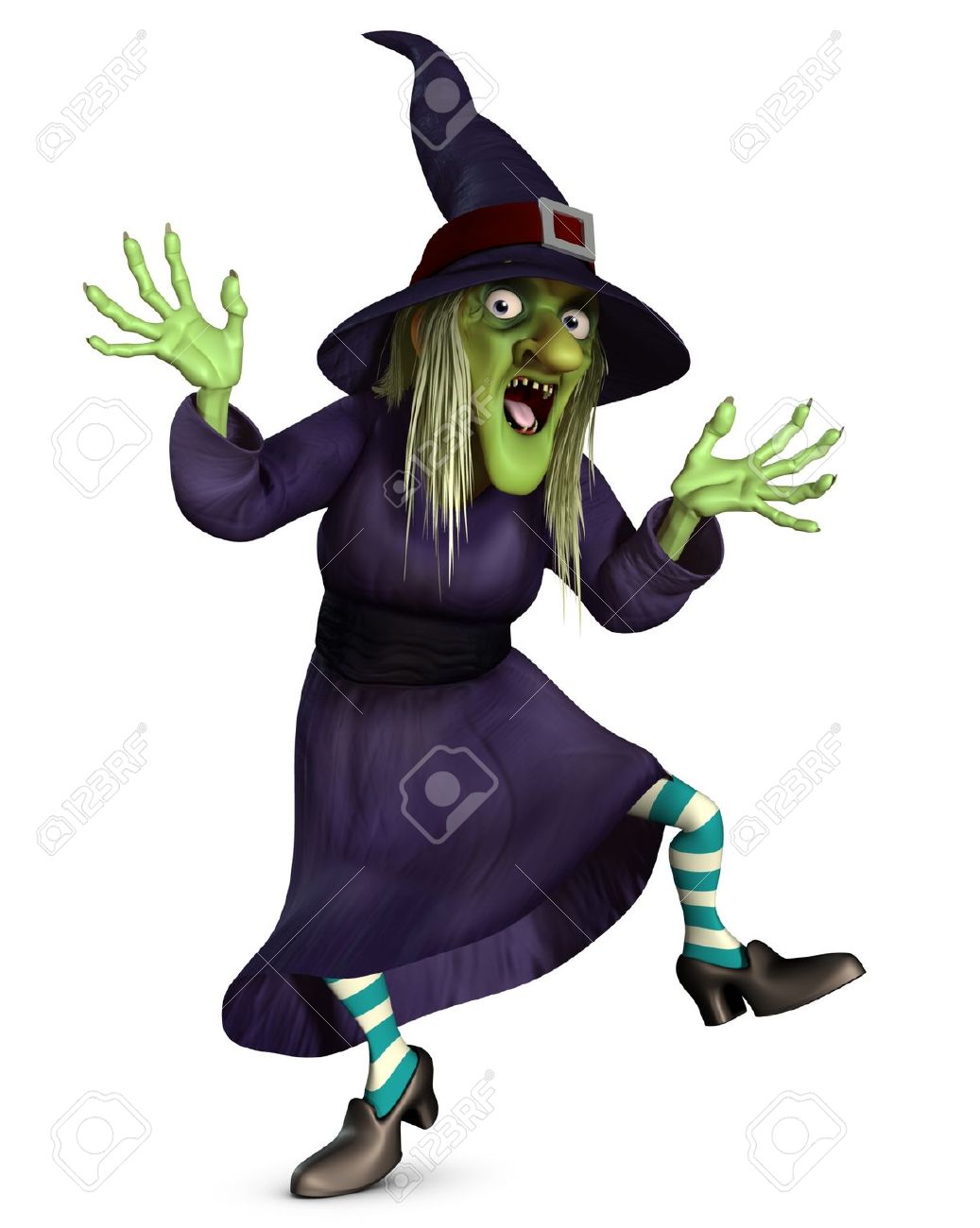 1037x1300 3d Cartoon Halloween Crazy Witch Stock Photo, Picture And Royalty