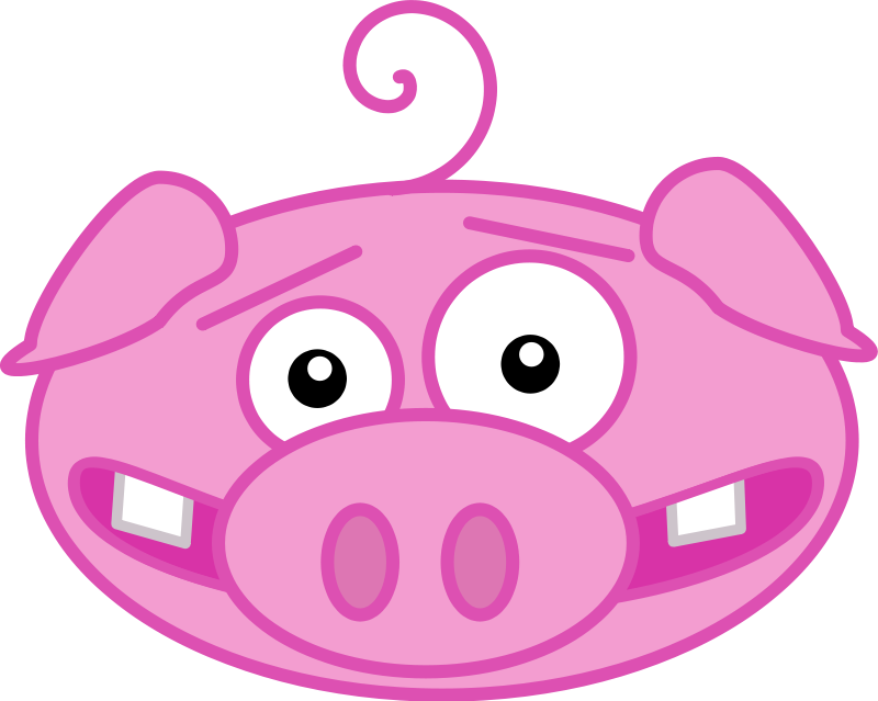 800x639 Free Funny Pig Face Clip Art
