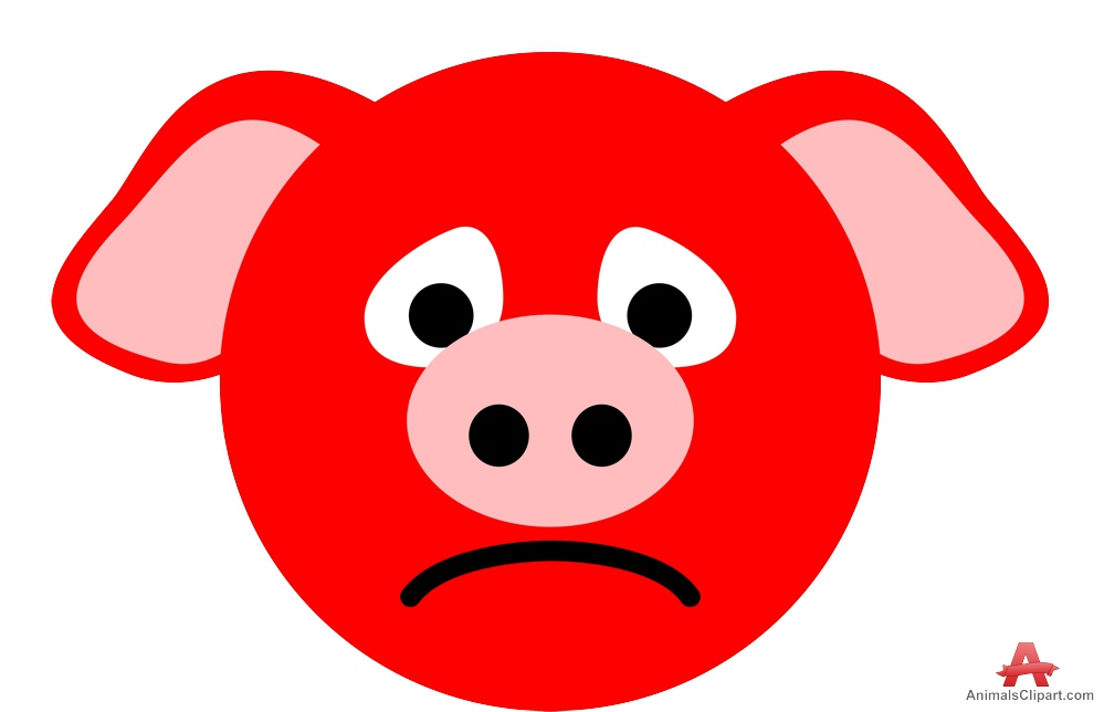 999x644 Pig Clipart Red