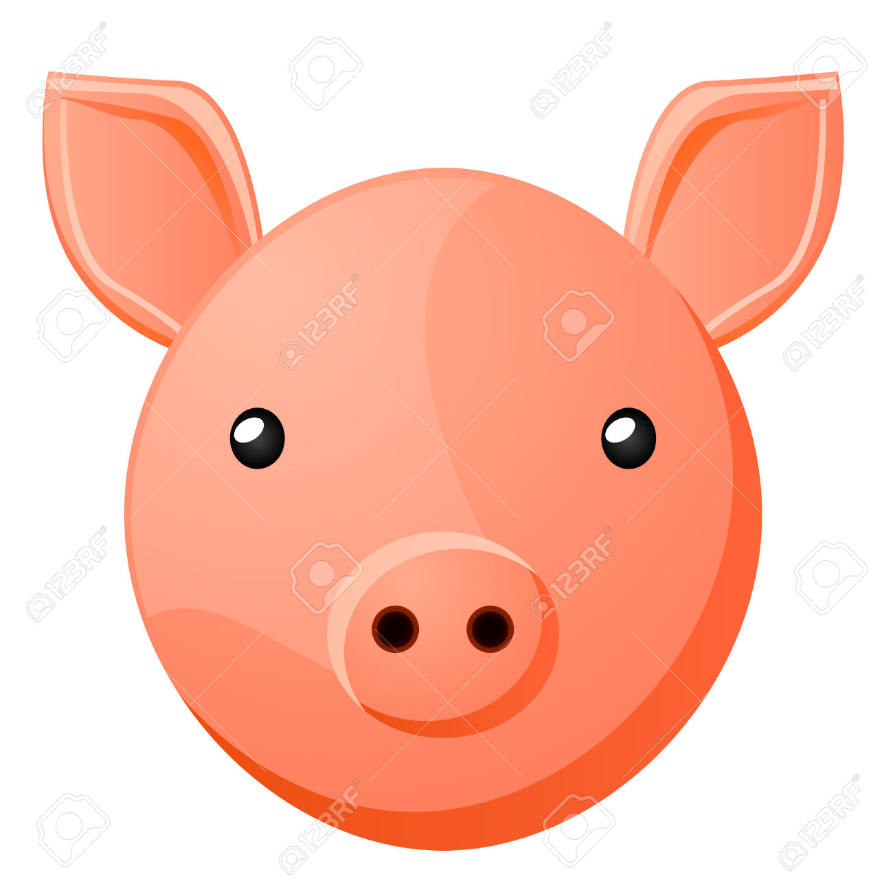 1300x1298 Pig Head Clip Art Clipart