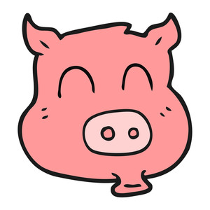300x300 Freehand Drawn Cartoon Rich Pig Royalty Free Stock Image