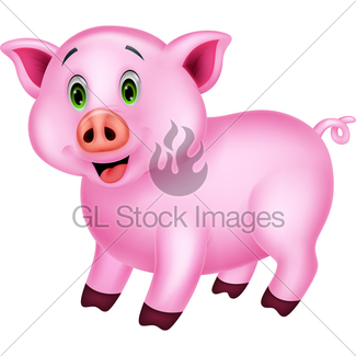 325x325 Cute Pig Cartoon Gl Stock Images