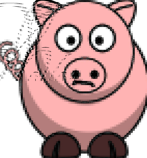 567x609 Pig, Glutton, Beef, Swine, Pork, Livestock, Cartoon, Animation