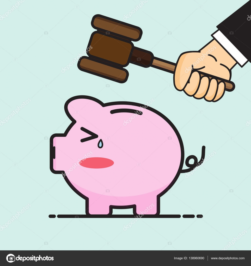 963x1024 Smashed Piggy Bank. Cartoon Design. Stock Vector Atinatstock