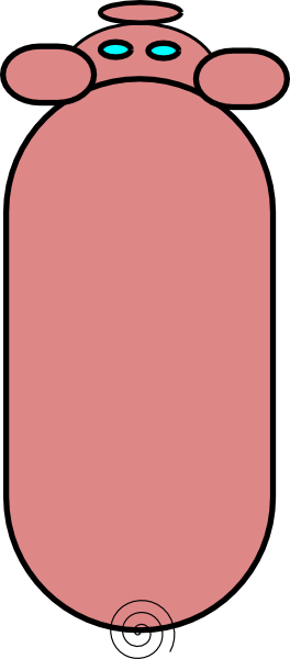 264x600 Cartoon Pig Clip Art