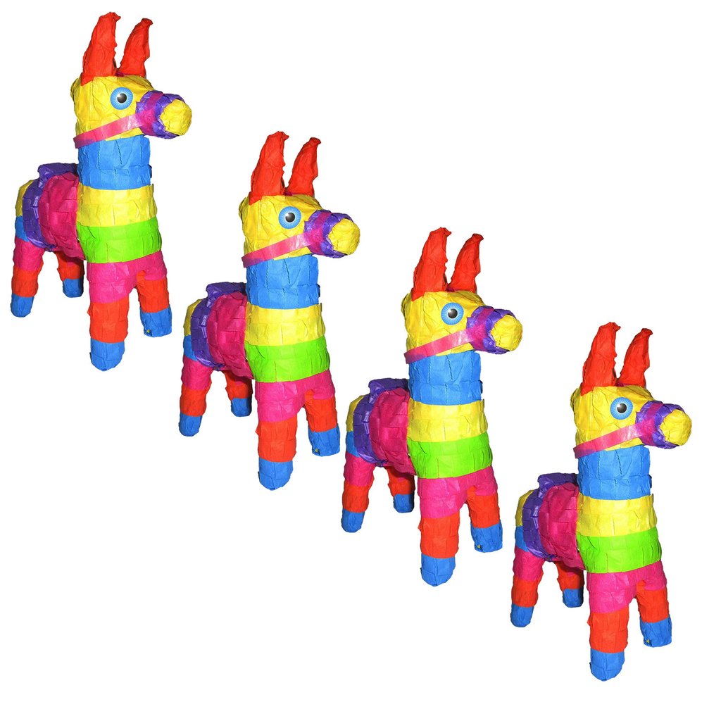 1024x1024 Fiesta Mini Pinata Party Favors 4pack