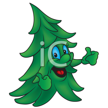 Cartoon Pine Tree Clipart 