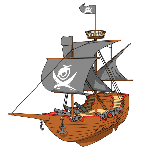 590x590 Cartoon Pirate Ship By Fullhpetrol 3docean