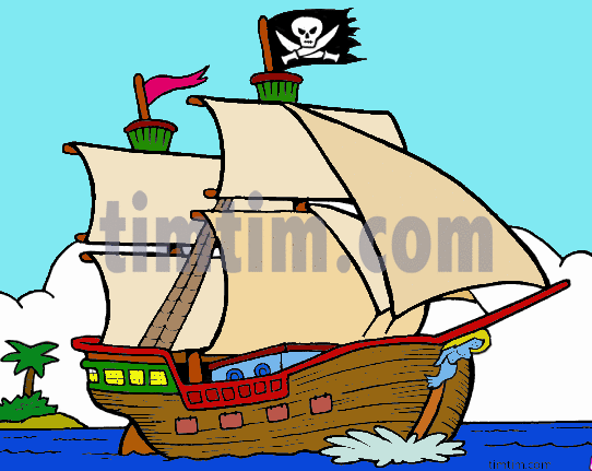 542x431 Drawn Sailing Ship Cartoon