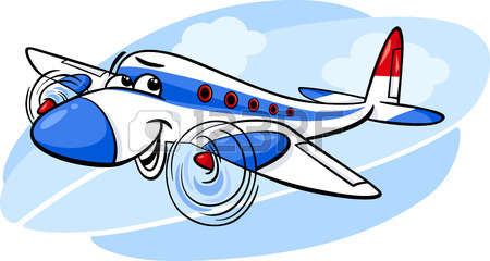 450x240 Cartoon Funny Plane Mascot Character Royalty Free Cliparts