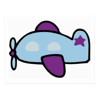 324x324 Custom Cartoon Plane Postcards Zazzle.co.uk