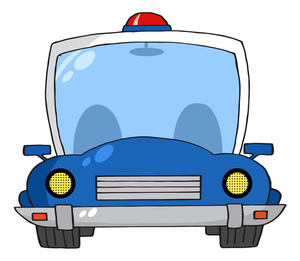 300x261 Police Car Clipart Image
