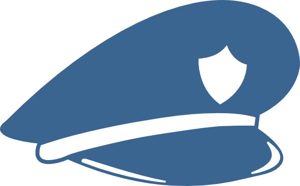 600x373 Cop Hat Police Blue White Clip Art
