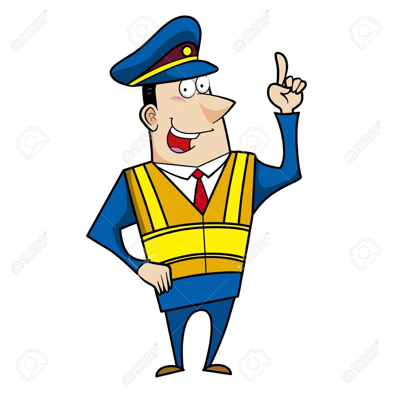 1300x1300 Male Cartoon Police Officer Pointing Royalty Free Cliparts
