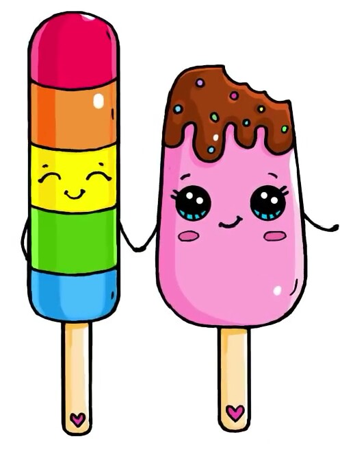 497x659 Popsicle Couple Cute Stuff Couples, Kawaii