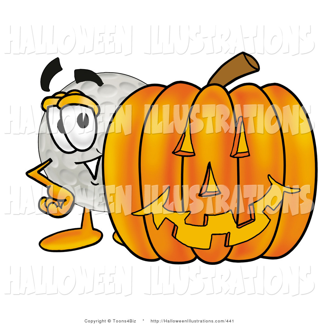 1024x1044 Halloween Clip Art Of A Cute Golf Ball Mascot Cartoon Character