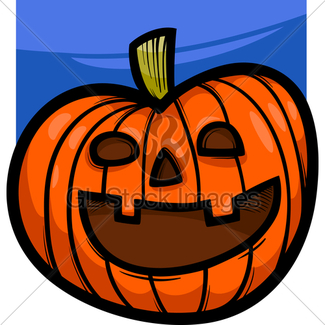 325x325 Halloween Pumpkin Cartoon For Coloring Gl Stock Images