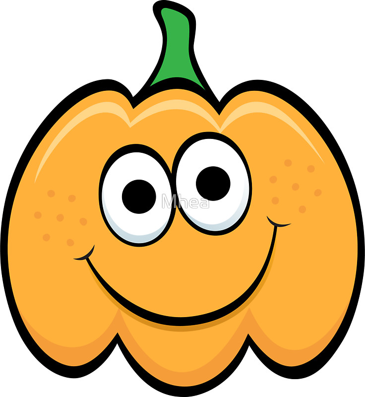 736x800 Happy Cartoon Pumpkin Sticker Stickers By Mhea Redbubble