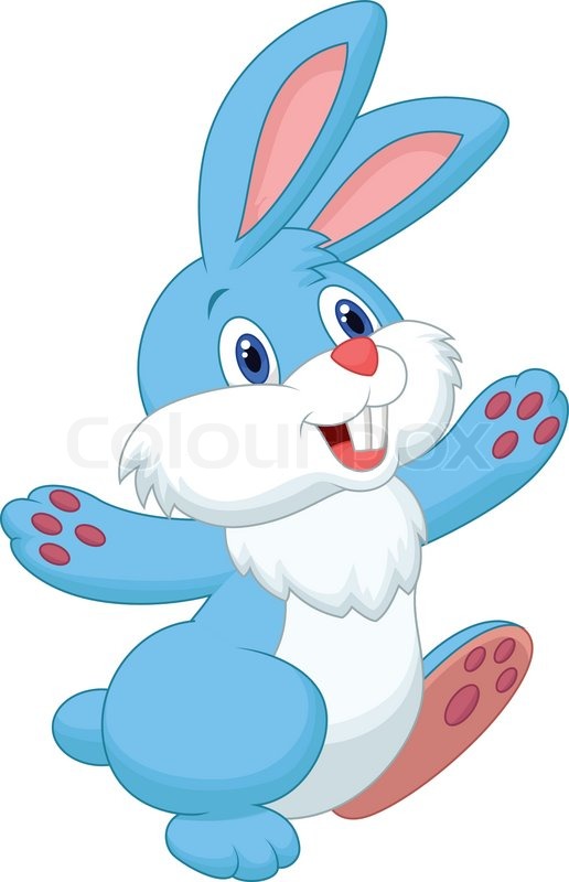 516x800 Vector Illustration Of Happy Rabbit Cartoon Stock Vector Colourbox