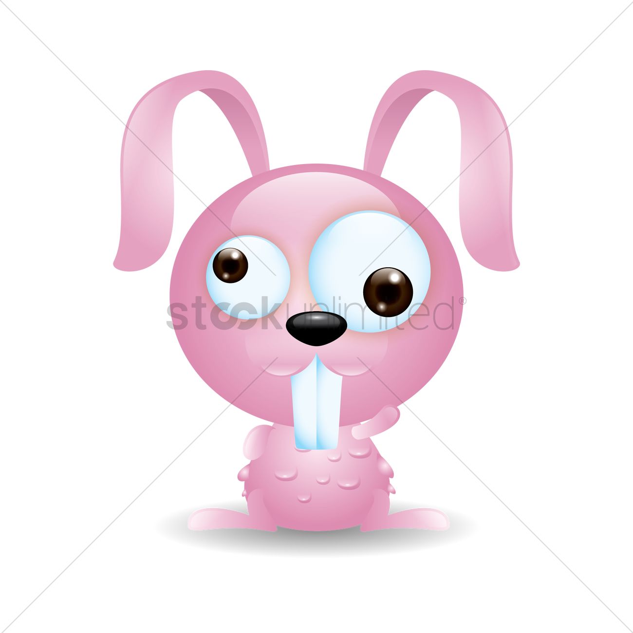 1300x1300 Free Cute Rabbit Cartoon Vector Image