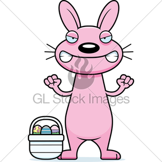 325x325 Angry Cartoon Easter Bunny Gl Stock Images