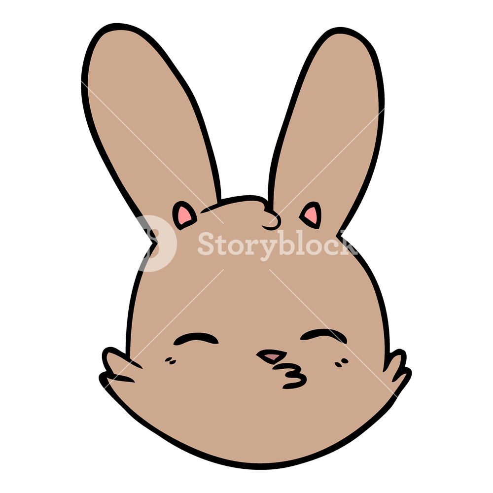 1000x1000 Cartoon Bunny Face Considering Royalty Free Stock Image