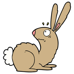 300x300 Cartoon Laughing Bunny Rabbit Royalty Free Stock Image