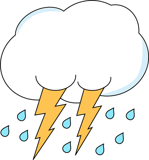512x550 Lightning And Rain Cloud Clip Art
