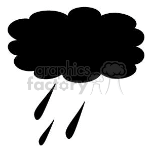 300x300 Royalty Free Black And White Rain Cloud 371418 Vector Clip Art