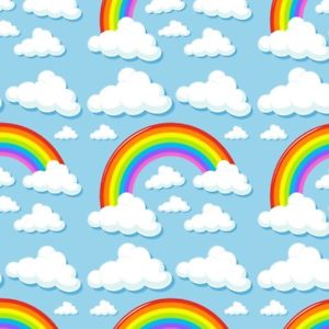 300x300 Rainbow Cloud Photo Backdrop Baby Photography Prop Cartoon