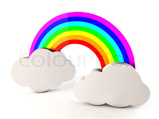 320x240 Rainbow With Clouds