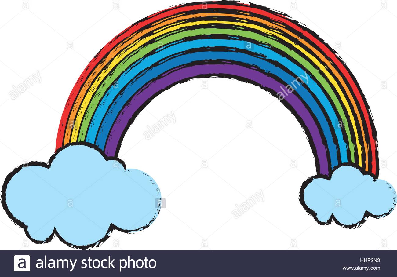 1300x907 Cartoon Rainbow Clouds Emblem St Patrick Day Stock Vector Art