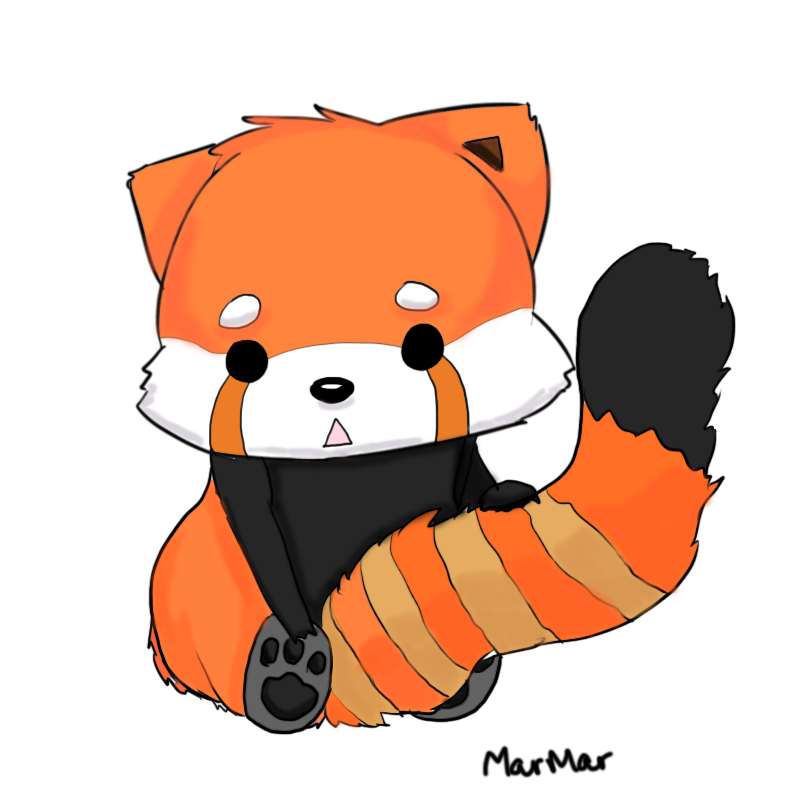 800x787 Drawn Red Panda Cartoon