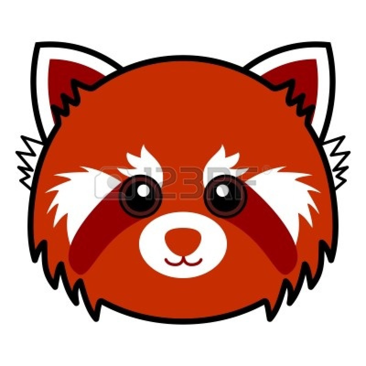 1200x1200 Red Panda Clipart Face