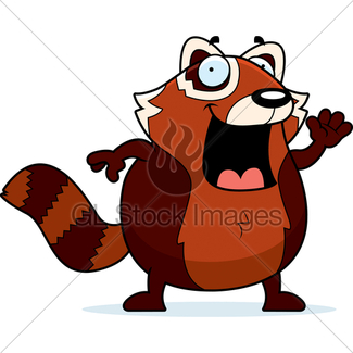 325x325 Cartoon Red Panda Running Gl Stock Images