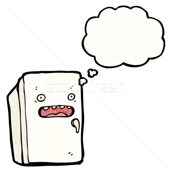 600x600 Cartoon Refrigerator Vector Illustration Lineartestpilot