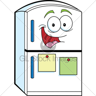325x325 Cartoon Refrigerator Gl Stock Images