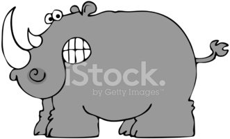 331x200 Cartoon Rhino Stock Vectors