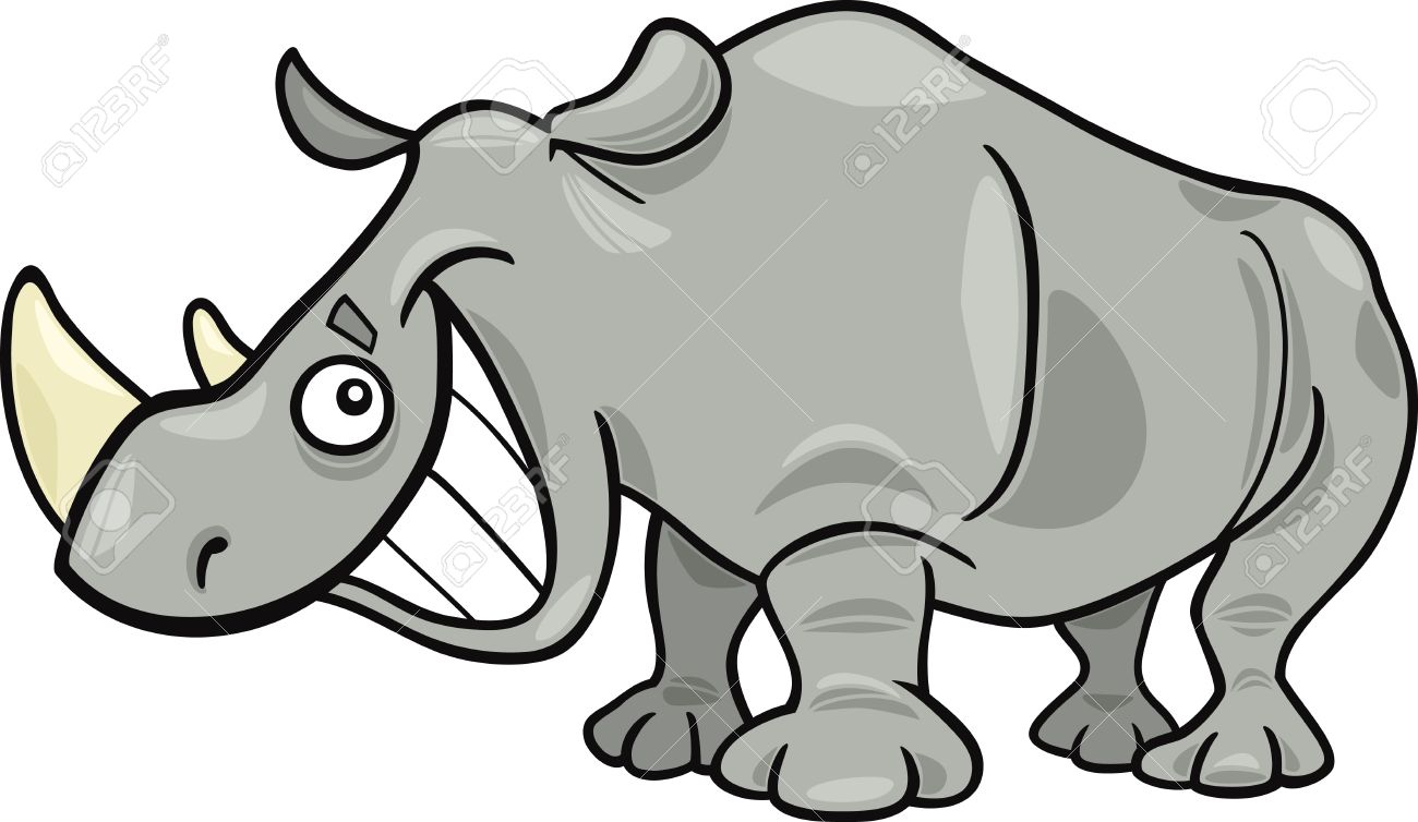 1300x754 Rhino Clipart Funny