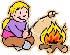 300x235 Girl Roasting Marshmallows Over A Campfire