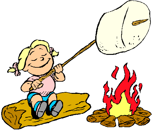 490x417 Roasting Marshmallows Cartoon Clipart Panda