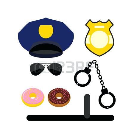 450x450 Great Stunning Cartoon Police Badge Image Set Icon Uniforms