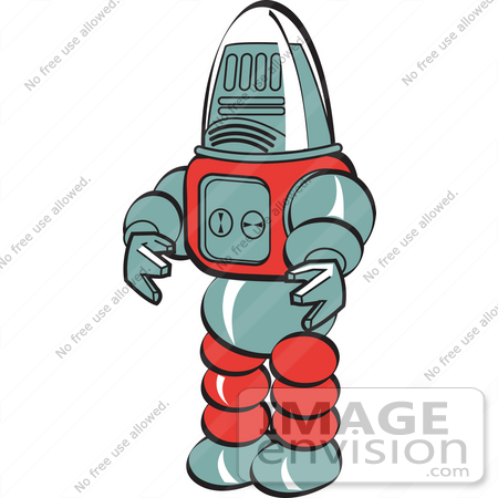 450x450 Royalty Free Cartoon Clip Art Of A Robot Toy