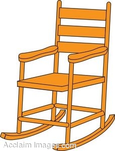 229x300 Clip Art Picture Of A Yellow Child's Rocking Chair