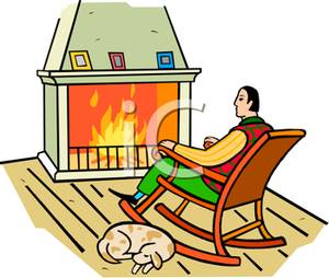 300x254 Man Sitting In A Rocking Chair By The Fire