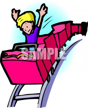 285x350 Royalty Free Clipart Image Boy Alone In A Roller Coaster Car